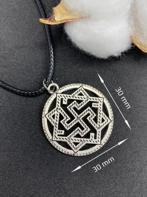 Защитный магический славянский кулон оберег Валькирия сталь