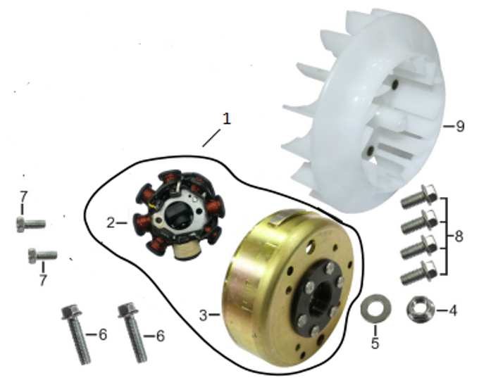 Запчасти двигателя к квадроциклу Motax Grizlik T200 | Grizlik T200 LUX. Рис. E08