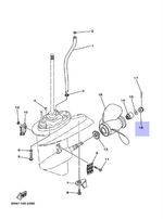 Гайка гребного вала Yamaha 25/30лс (901711401300)