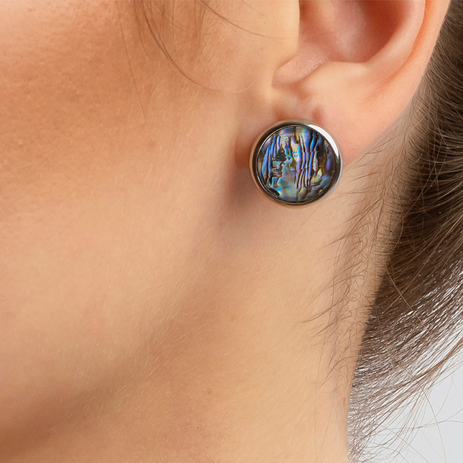Серьги пусеты Possebon Abalone A9997.14 M/S