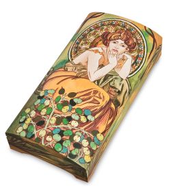 Народные промыслы МР-16/33-A Шкатулка «Альфонс Муха - Драгоценные камни. Топаз»