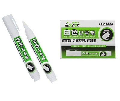 Маркер тонкий LR-8686 белый
