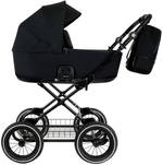 Детская коляска Roan Bass Next Classic d12 2.0 3 в 1 с автокреслом Pituso Baesa Pro Black BNC/85/2 Caviar/Black/руч.Cappuccino