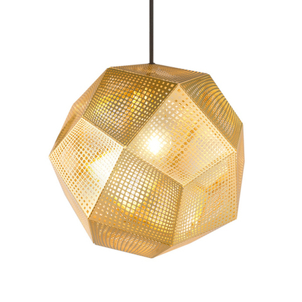 Подвесной дизайнерский светильник  Etch by Tom Dixon (золотой)