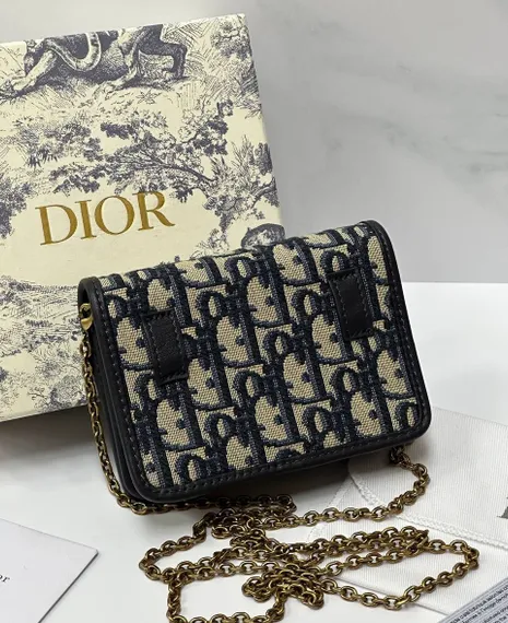 Сумка Dior 30 Montaigne жаккард Oblique nano