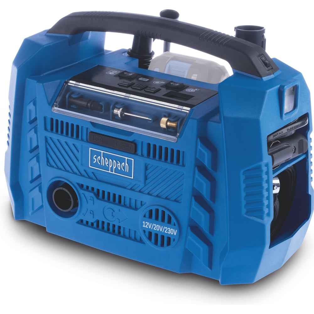 Автомобильный аккумуляторный компрессор Scheppach Airforce 6 без АКБ и ЗУ 5906159901