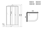Душевая кабина Niagara Classic NG-3312-14LG (120х80х215) низкий поддон(13см),стекло матовое,3 места