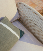 Уличный диван Alipa из акации и веревки цвета экрю 165 см