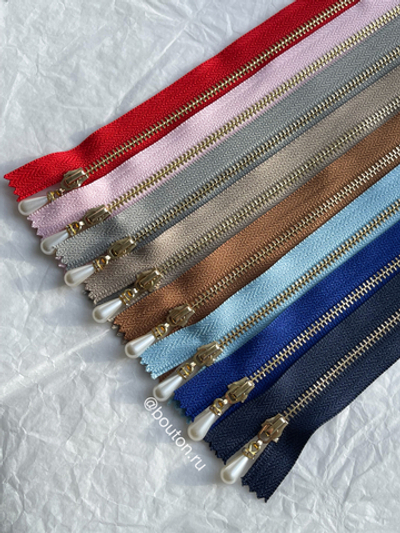 Молния темно-синяя золото жемчуг капля