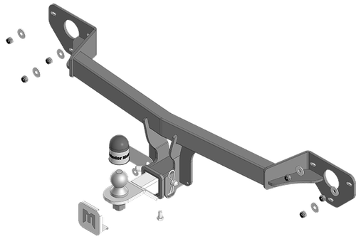 Фаркоп Motodor GAC GS8 2023 - н.в (оцинк. Шар)(паспорт и сертификат в комплекте)(без электрики) 97802-E