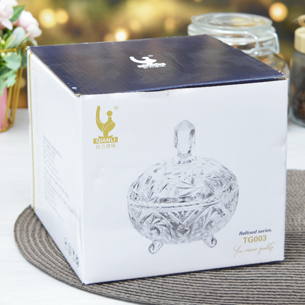 Ваза для конфет и печенья на ножках d16см h19см, TG003