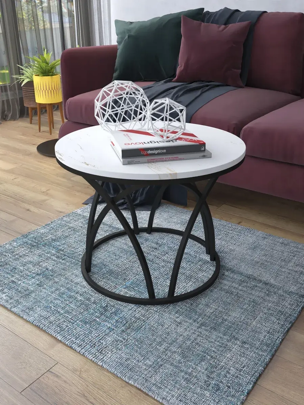 Журнальный стол Тюльпан - ЧЗБ - МДФ в ПВХ