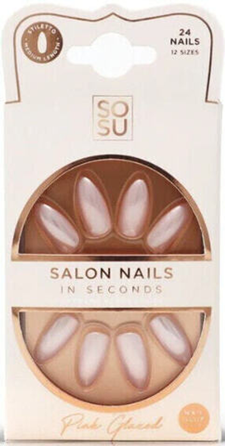 Artificial nails Pink (Salon Nails) 24 pcs