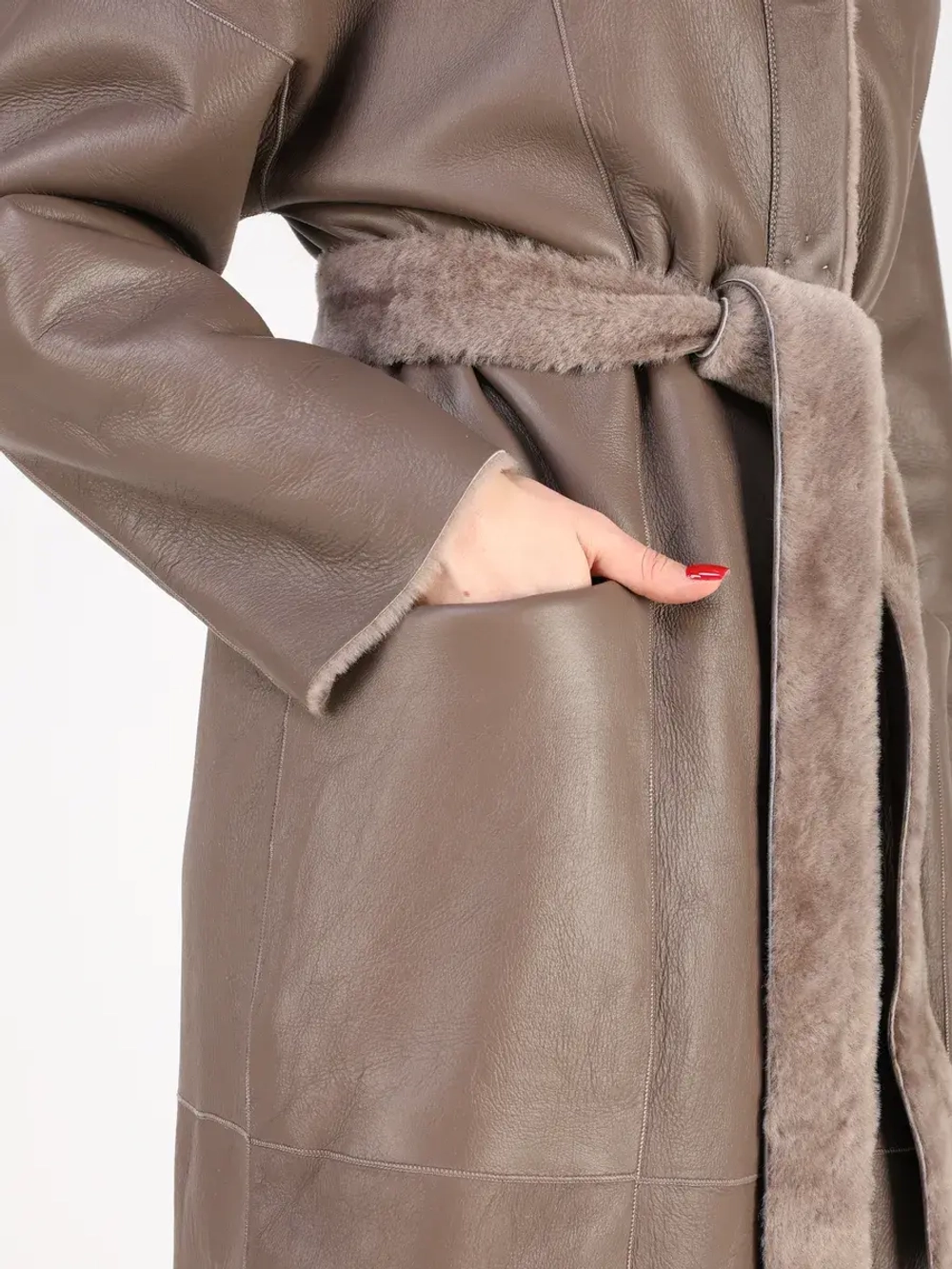 Дубленка зимняя шуба натуральная двухсторонняя оверсайз