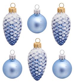 НФШ-1168/6 Набор ел.украшений 6шт «Шишки и шары»