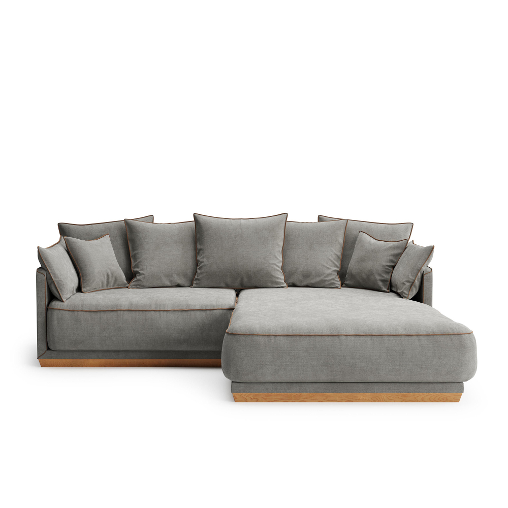 4-х местный нераскладной диван с кушеткой SOHO 801/812