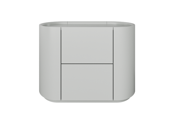 Тумба прикроватная Lagom 2 ящика ширина 60 см (светло-серый)