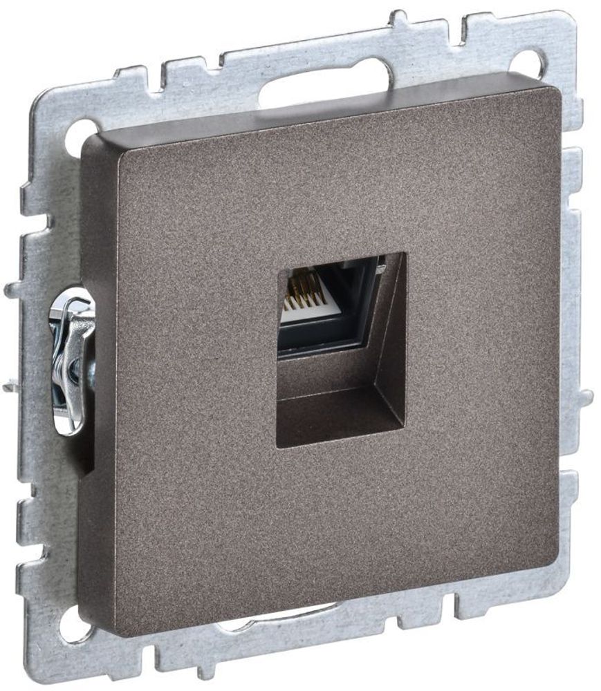Розетка компьютерная СП RJ45 кат.5E BRITE РК10-БрТБ механизм бронза IEK BR-K10-1-K45 Розетка компьютерная СП RJ45 кат.5E BRITE РК10-БрТБ механизм бронза IEK BR-K10-1-K45