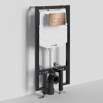 Система инсталляции для унитаза WasserKraft Vils 56TLT.010.ME.RG03 с кнопкой розовое золото
