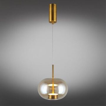 Светильник подвесной 12W 3000K APL.057.06.12 янтарный/латунь Ambr Aployt