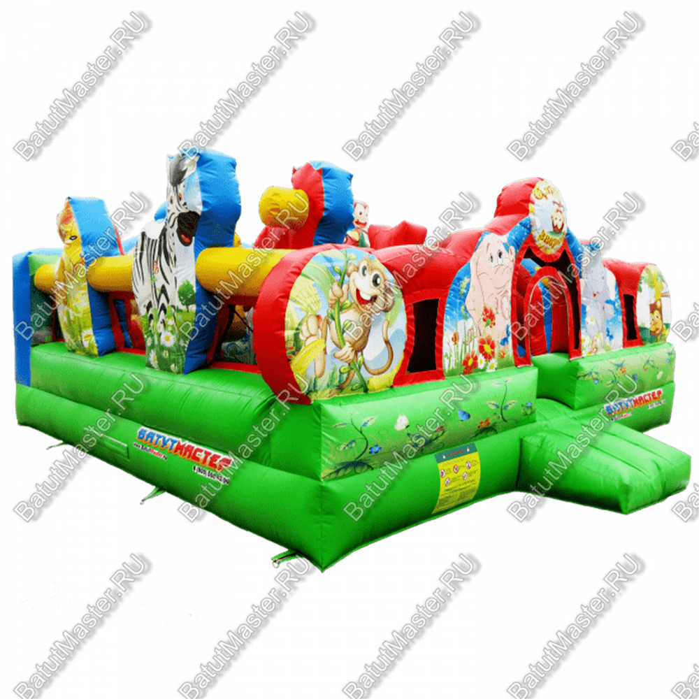 Коммерческий надувной батут "Царство зверей 2" 5*5*3,5 м