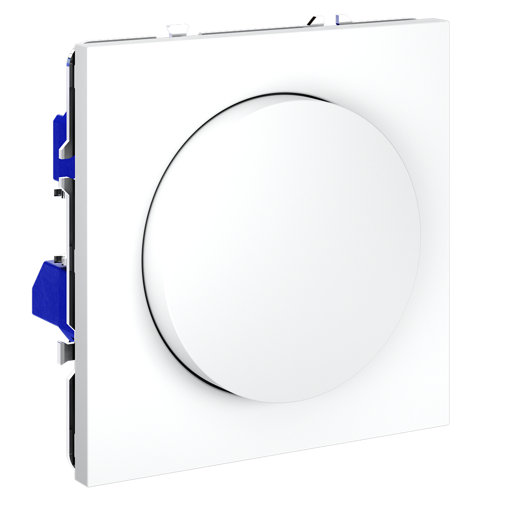 Светорегулятор встраиваемый VOLTUM S70 поворотно-нажимной 600 Вт, (белый матовый)