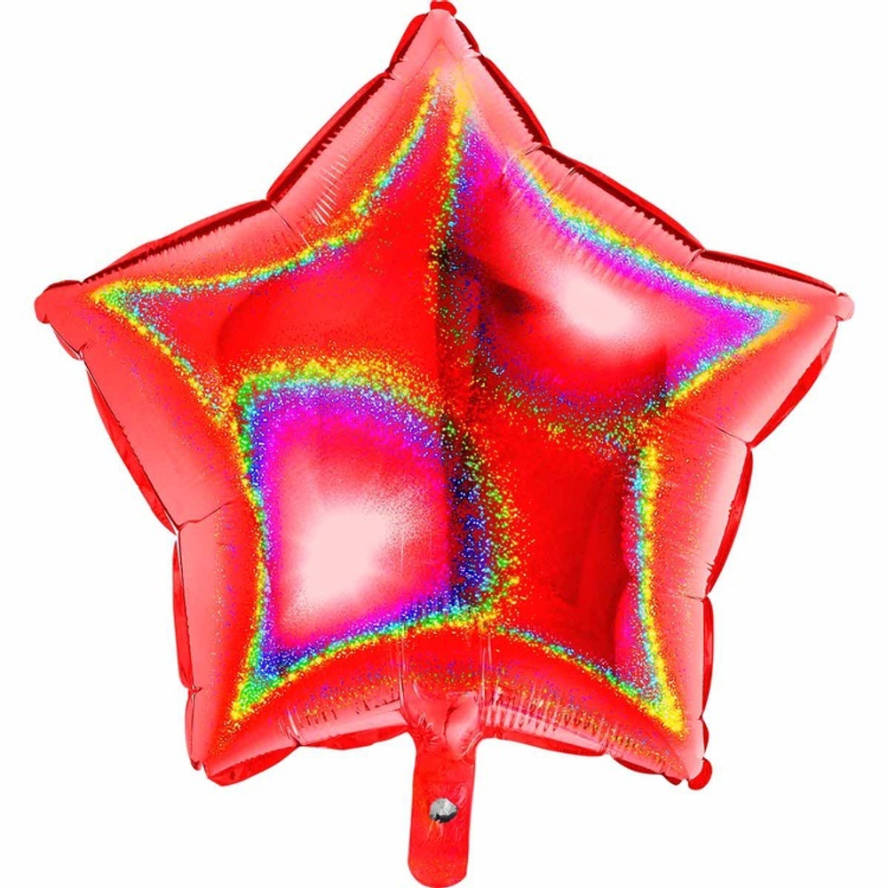 Фольгированная фигура, звезда, 18"/46СМ 18" Red