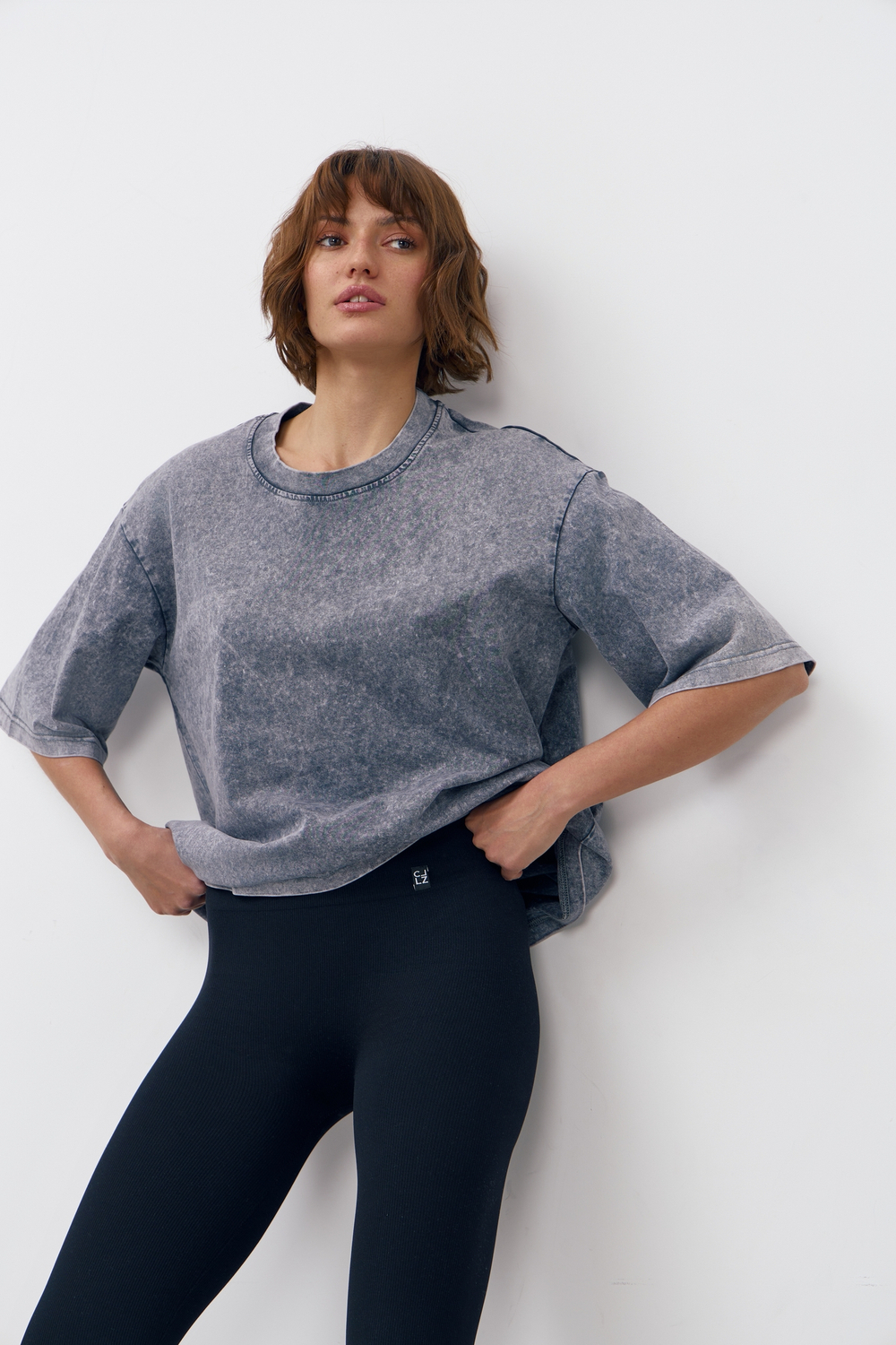 Футболка garment dyed (серый)
