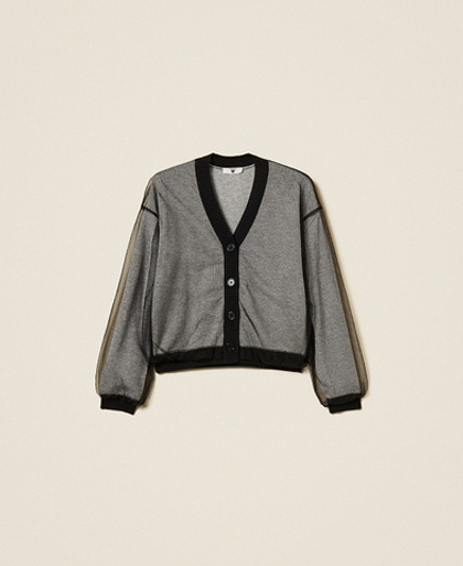 TWINSET Кардиган, декорированный тюлем