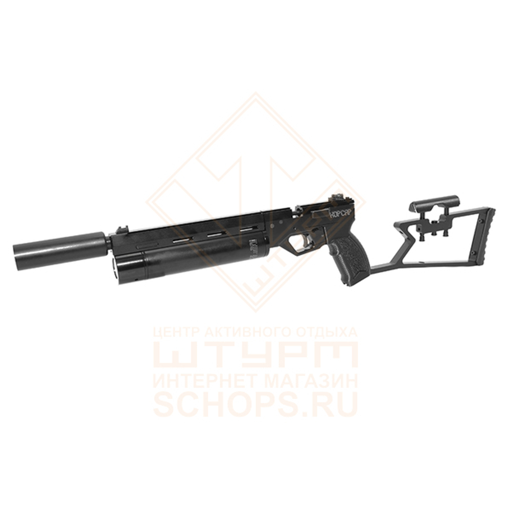 Пистолет пневматический Krugergun Корсар PCP, 180 мм, cal 5.5, Black