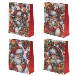 GAEM Пакет подарочный (бумага 210г/м2, блок 12шт), L30 W12 H41 см, 4в.