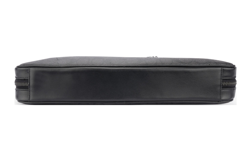 COACH Graham Calfskin With Coated Canvas Laptop Bag, Briefcase, Handbag, Shoulder Bag, Crossbody Bag Large Men"s Black