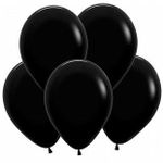 S Шар 5"/13 см пастель черный/Black  (БГ-7)