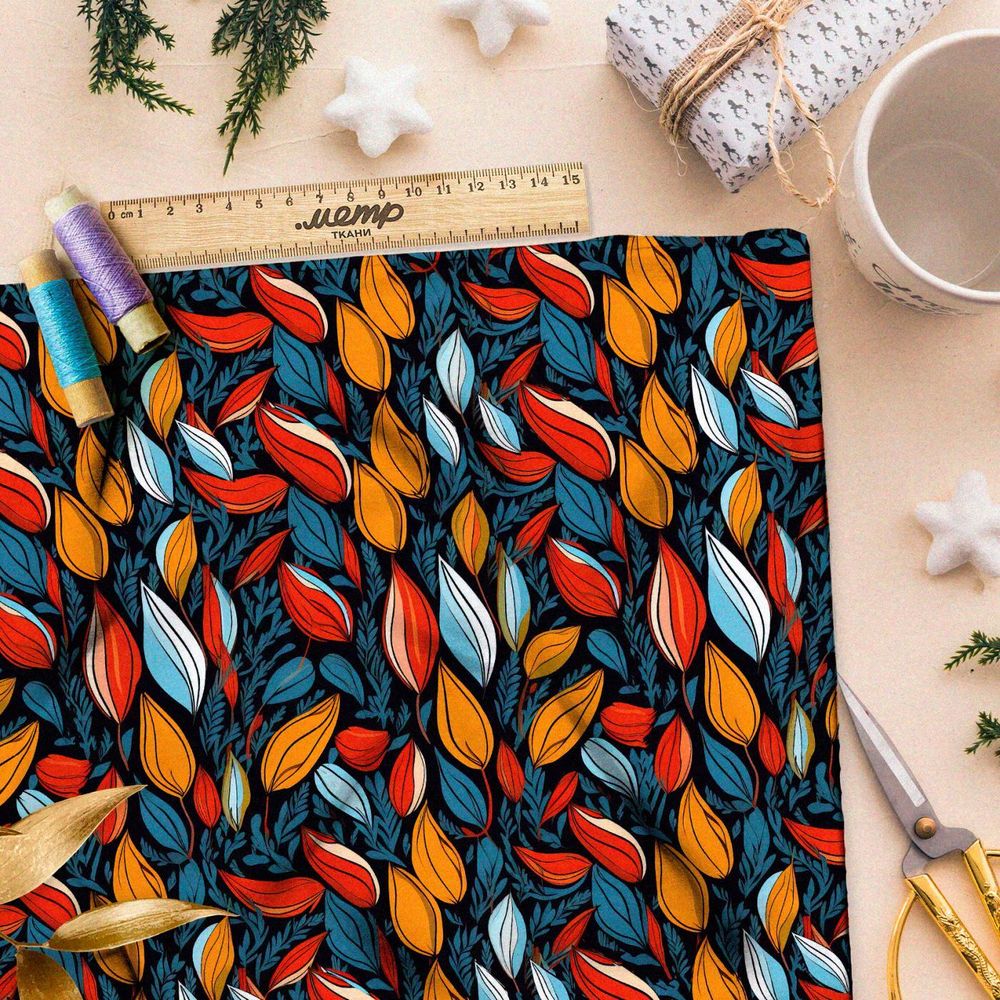 Ткань премиум габардин абстрактное разнообразие