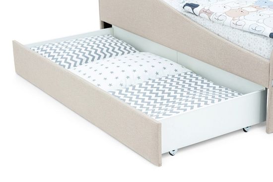 Кровать мягкая  LETMO с ящиком 1600*700 (рогожка)