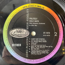 Винтажная виниловая пластинка LP Keely Smith With Billy May And His Orchestra Politely (USA 1958)