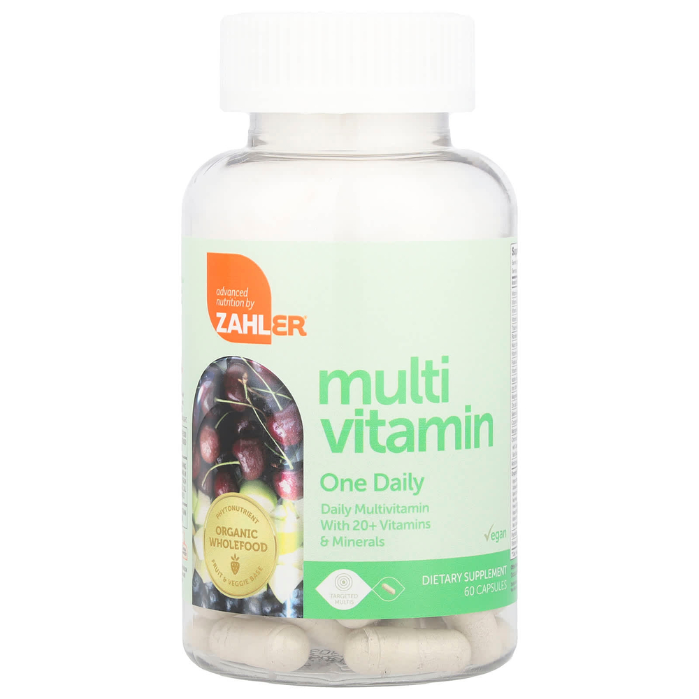 Zahler, One Daily, мультивитамины для ежедневного приема, 60 капсул