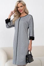 Платье Алана (белый/черный) Р11-1231/4 Nikol