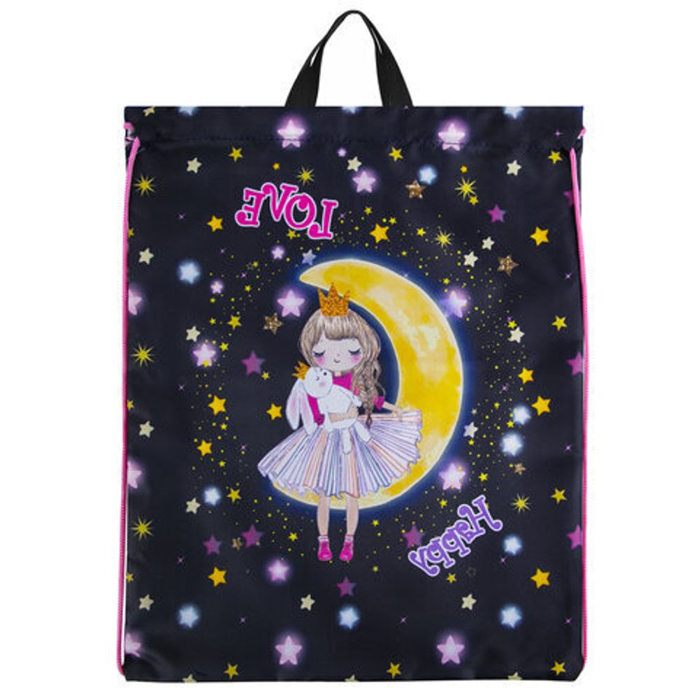 Мешок для обуви BRAUBERG KIDS, с петлей, 42х34 см, "Moon girl", 271630