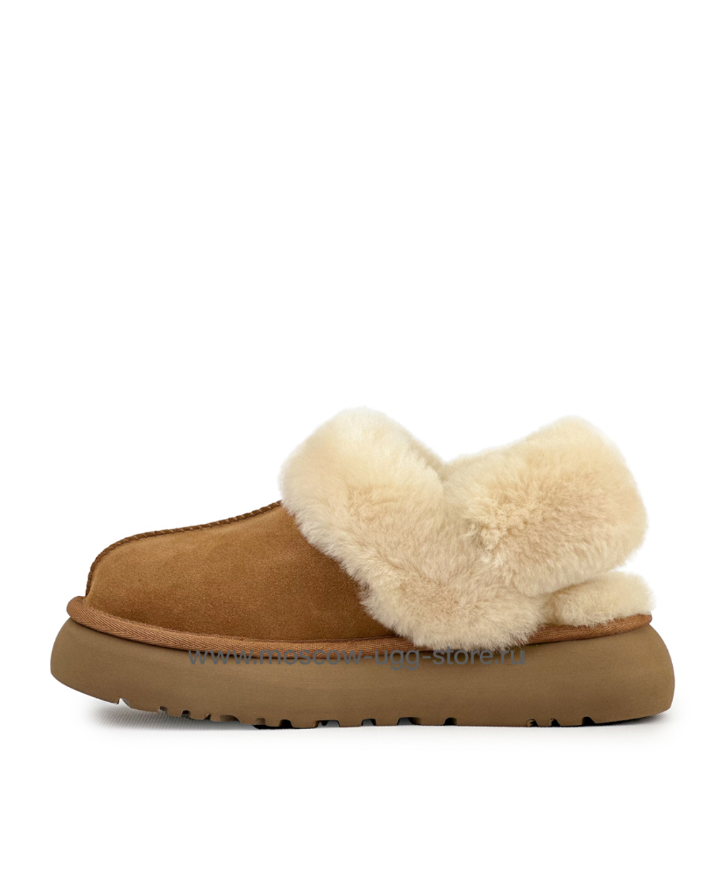DISQUETTE SLIPPERS -chestnut