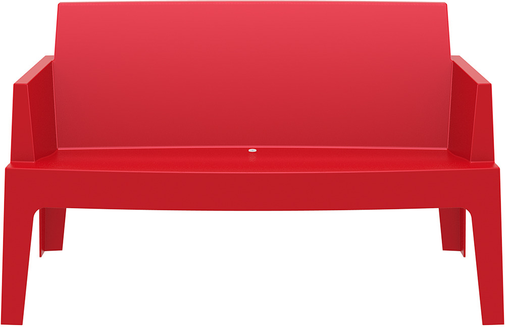 Диван пластиковый двухместный Siesta Contract Box Sofa, красный