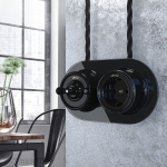 Рамка на 2 поста чёрный