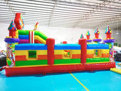 Надувной батут "Цирк приехал" с горкой