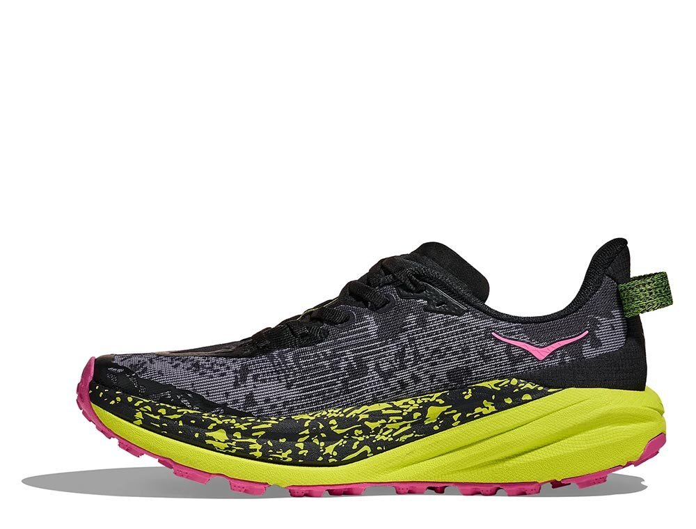 Кроссовки для бега женские Hoka Speedgoat 6 Черно-Лайм