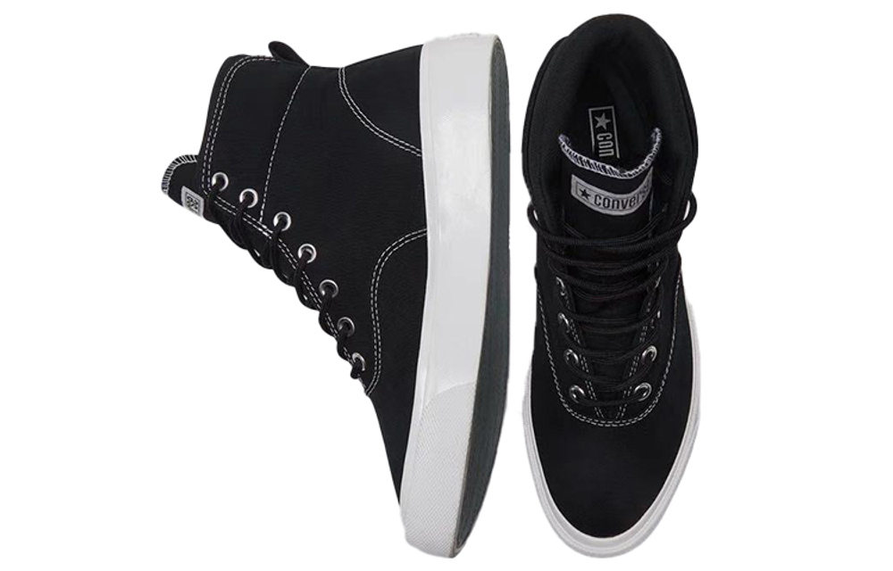 Converse Skidgrip Cvo canvas retro casual wrapped warm non-slip high-top sneakers for men and women the same style black