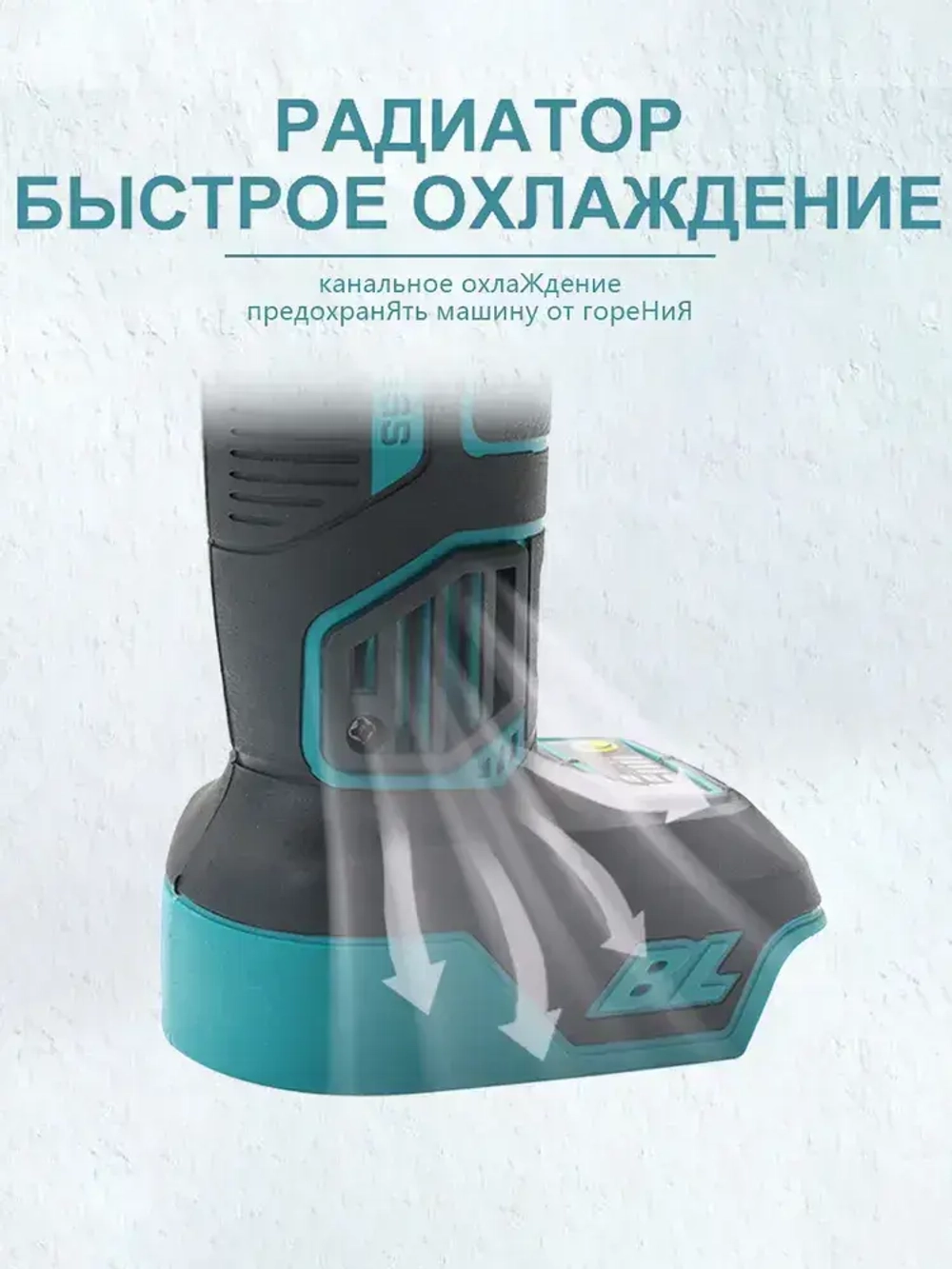 Болгарка аккумуляторная бесщеточная , УШМ 125 мм, плавный пуск с регулировкой до 11000 об/м, 800W, 2 АКБ и 1 ЗУ