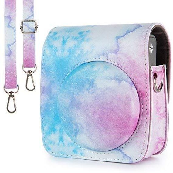 İnstax fotoaparat üzlüyü \ Instant Camera Case Mini 8, 9, 11 watercolor blue pink