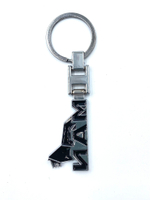 Брелок для ключей металлический с эмблемой Man (металл, черная вставка)