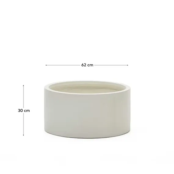 Кашпо Aiguablava, Ø62х30 см, белый цемент