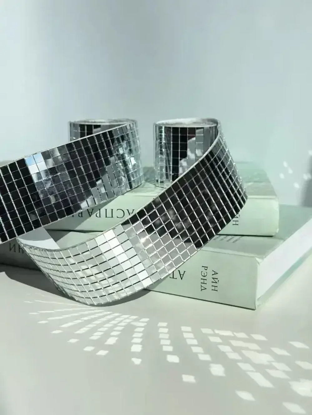 Зеркальная лента мозаика ЗЛ-серебро-4-3м